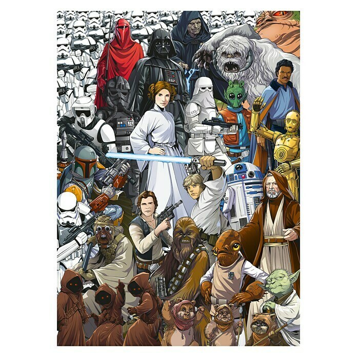 Komar Star Wars Fototapete Cartoon Collage (4 -tlg., B x H: 184 x 254 cm,  Papier) | BAUHAUS