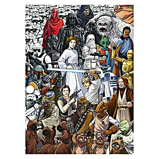 Komar Star Wars Fototapete Cartoon Collage (4 -tlg., B x H: 184 x 254 cm, Papier)