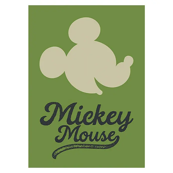 Komar Disney Edition 4 Poster Mickey Mouse Green Head - Disney, B x H: 50 x 70 cm - Mickey Mouse Logo im Retro-Stil. Ein cooles Designelement für Disney-Fans, ideal für Sammler und Liebhaber von Vintage-Ästhetik.