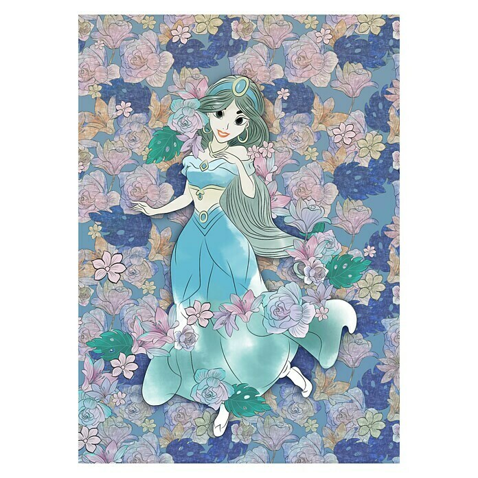 Komar Disney Edition 4 Fototapete Jasmin Colored Flowers (4 -tlg., B x H: 200 x 280 cm, Vlies)