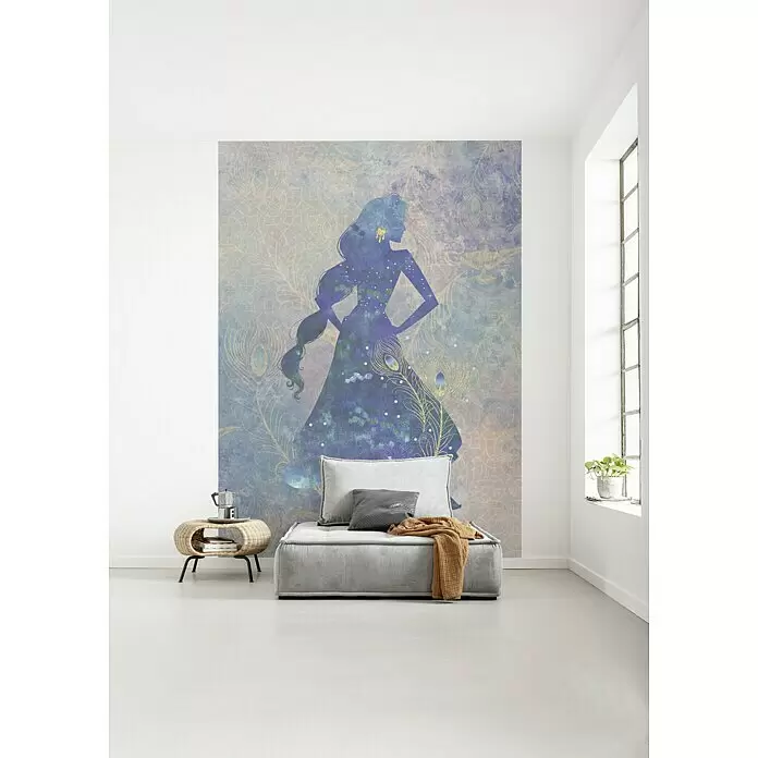 Komar Disney Edition 4 Fototapete Jasmin Silhouette - 4 -tlg., B x H: 200 x 280 cm, Vlies - Stimmungsaufnahme