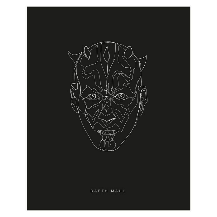 Komar Star Wars Wandbild Lines Dark Side Maul (40 x 50 cm, Vlies)