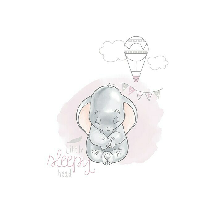 Komar Disney Edition 4 Wandbild Dumbo Sleepy (50 x 70 cm, Vlies)