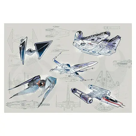 Komar Star Wars Fototapete Blueprint Light