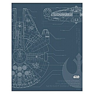Komar Star Wars Poster Blueprint Falcon (Disney, B x H: 30 x 40 cm)