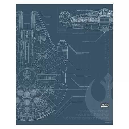 Komar Star Wars Poster Blueprint Falcon