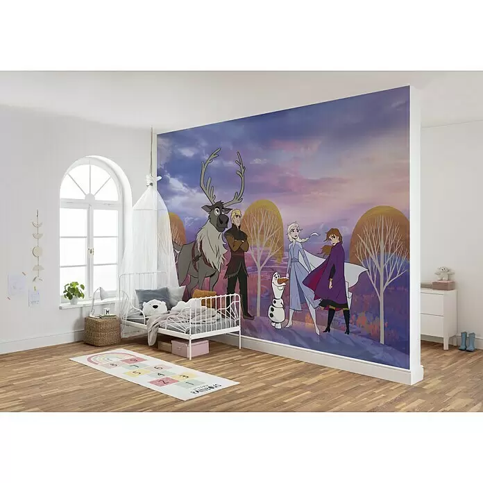 Komar Disney Edition 4 Fototapete Frozen Autumn Forest - 8 -tlg., B x H: 400 x 280 cm, Vlies - Stimmungsaufnahme