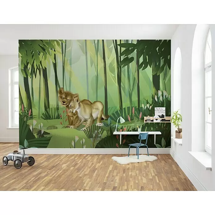 Komar Disney Edition 4 Fototapete Lion King Love - 8 -tlg., B x H: 400 x 280 cm, Vlies - Stimmungsaufnahme