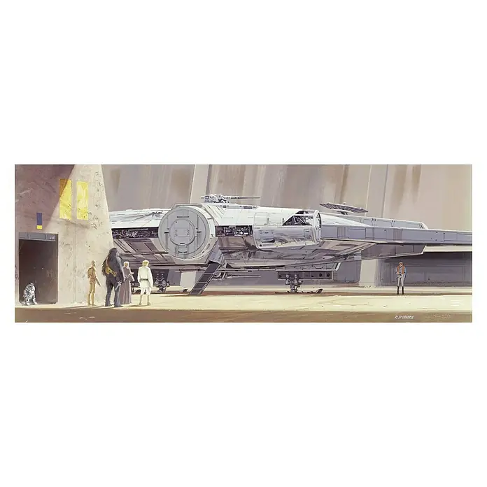 Komar Star Wars Fototapete RMQ Millennium Falcon - 4 -tlg., B x H: 368 x 127 cm, Papier - Das Millennium Falcon Raumschiff, ein Star Wars-Klassiker, steht bereit für neue Abenteuer.
