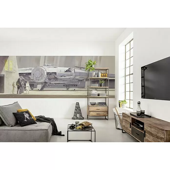 Komar Star Wars Fototapete RMQ Millennium Falcon - 4 -tlg., B x H: 368 x 127 cm, Papier - Stimmungsaufnahme