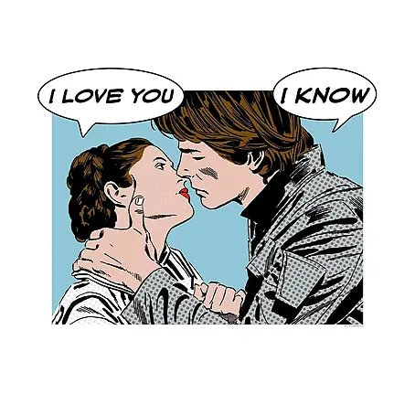 Komar Star Wars Poster Comic Quote Leia Han