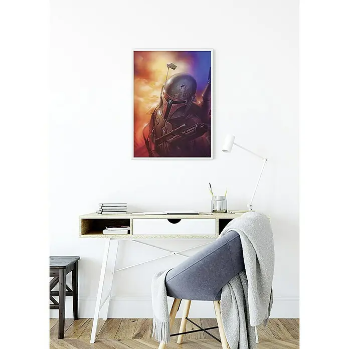 Komar Star Wars Poster Mandalorian - Star Wars, B x H: 40 x 50 cm - Das Star Wars-Poster zeigt einen furchtlosen Kopfgeldjäger, der eine stilvolle und moderne Ergänzung für jeden Raum darstellt.