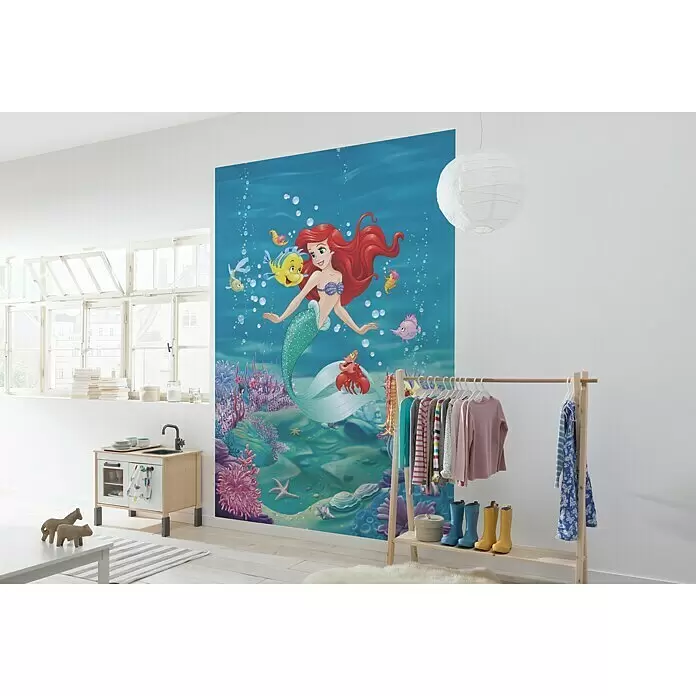 Komar Disney Edition 4 Fototapete Ariel Singing - 4 -tlg., B x H: 184 x 254 cm, Papier - Stimmungsaufnahme