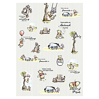 Komar Disney Edition 4 Fototapete Winnie Pooh Stripes (4 -tlg., B x H: 200 x 280 cm, Vlies)