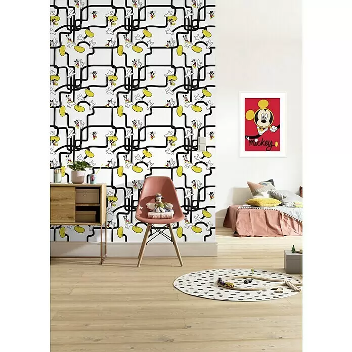 Komar Disney Edition 4 Fototapete Mickey Mouse Foot Labyrinth - 4 -tlg., B x H: 200 x 280 cm, Vlies - Stimmungsaufnahme