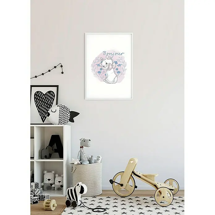 Komar Disney Edition 4 Poster Aristocats Marie - Disney, B x H: 30 x 40 cm - Das Kinderzimmer wird durch dieses Wandbild mit einem niedlichen Kätzchen und der Aufschrift "Bonjour" aufgewertet. Es ist ein charmanter Hingucker!