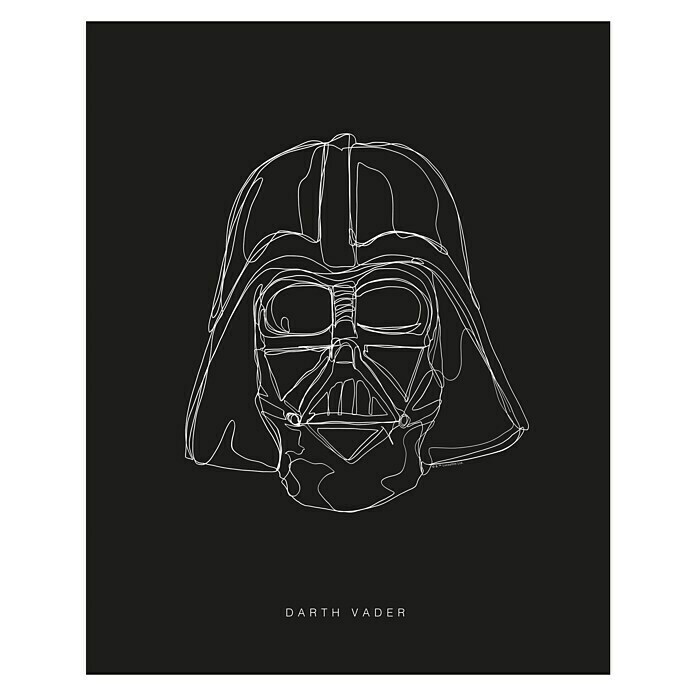 Komar Star Wars Wandbild Lines Dark Side Vader (30 x 40 cm, Vlies)