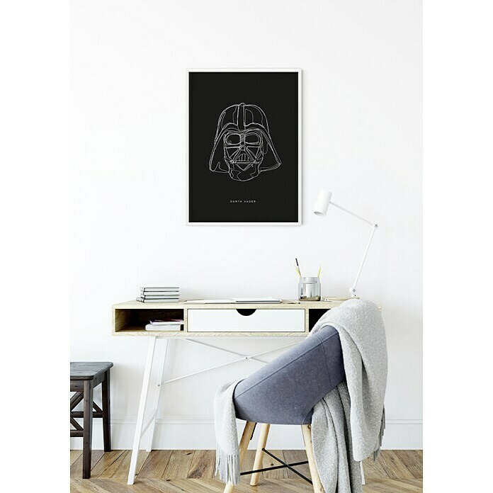 Komar Star Wars Wandbild Lines Dark Side Vader (30 x 40 cm, Vlies)