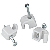 BAUHAUS Kabelclip Kabeldiameter: 4-7 mm - 100 stuks (4 - 7 mm, 18 mm, 100 stk., Wit)