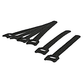 Voltomat Klittenbandstrips (b x l: 12 x 22 mm, Zwart)