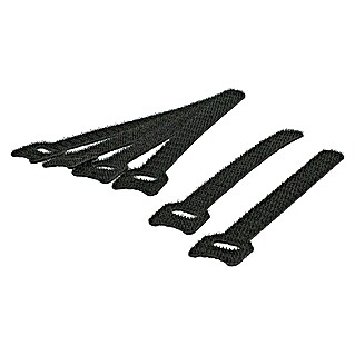 Voltomat Klittenbandstrips (Zwart, 22 x 1,2 x 135 mm, 6 st.)