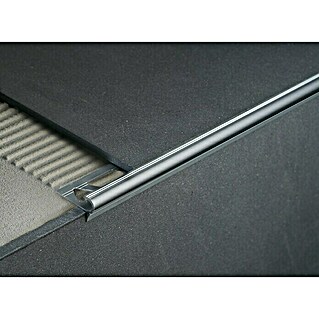 Treppenkantenprofil (Aluminium, Silber, 2,7 m x 8 mm, Eloxiert)