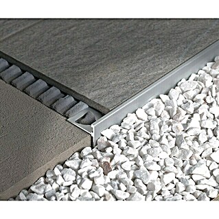 Treppenkantenprofil (Aluminium, Silber, 2,7 m x 12,5 mm, Eloxiert)