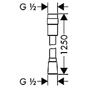 Hansgrohe Brauseschlauch Isiflex (Länge: 125 cm, Kunststoff, Chrom)