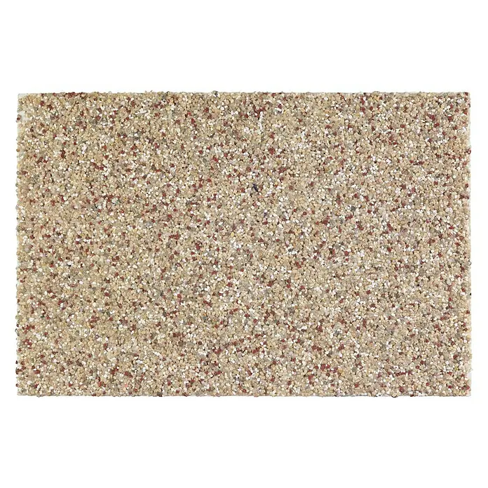 swingcolor Buntsteinputz - Korngröße: 2 - 3 mm, 20 kg, Nr. 50 - Ein rechteckiges Muster mit kleinen, bunten Steinen, ideal für dekorative Oberflächen. Perfekt für stilvolle Wand- und Bodengestaltung.