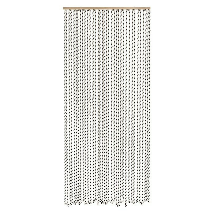 Conacord Fadenvorhang (Beige/Schwarz, 90 x 200 cm, 100 % Baumwolle)