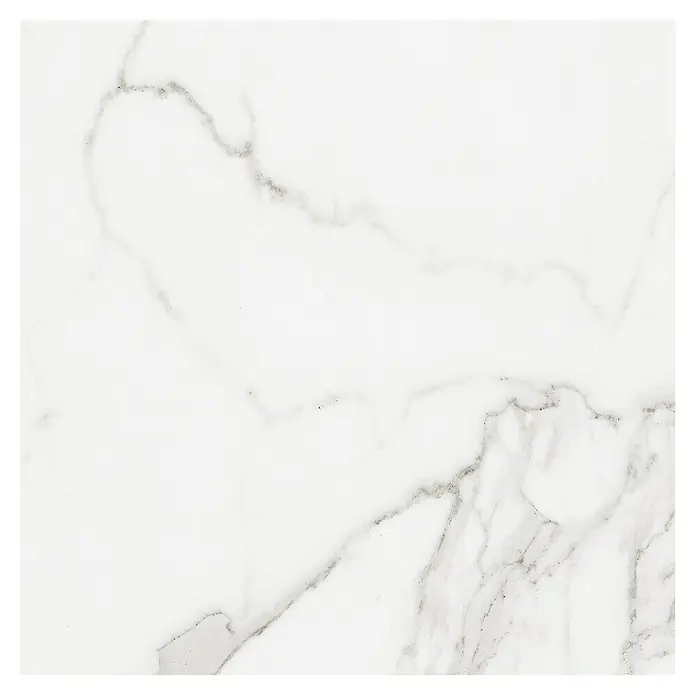 BHS Showroom Pavimento porcelánico Palatina Brillo - 60 x 60 cm, Blanco Carrara, Brillante - Elegante baldosa de mármol blanco con vetas grises. Perfecta para un elegante diseño de suelos o paredes interiores. Diseño atemporal para su hogar.