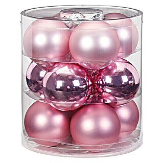 Christbaumkugel-Set Pink Blush (Pink, Glas, 12 Stk.)