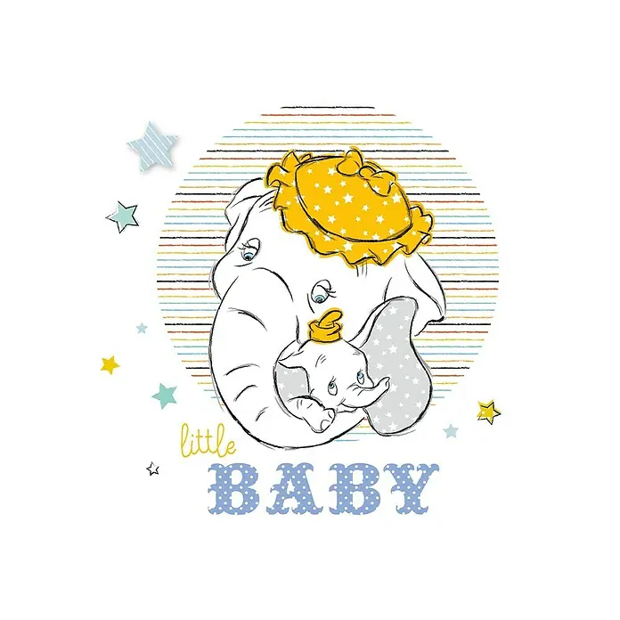 Komar Disney Edition 4 Poster Dumbo Little Baby - Disney, B x H: 30 x 40 cm - Entzückendes Dumbo-Motiv „Kleines Baby“ mit Mutter und Kind, ideal für Kinderzimmer und Babygeschenke.