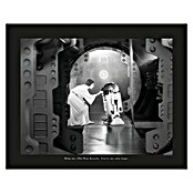 Komar Star Wars Wandbild Leia R2D2 Quote (40 x 30 cm, Vlies)