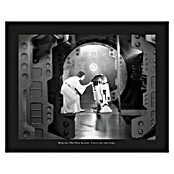 Komar Star Wars Wandbild Leia R2D2 Quote (50 x 40 cm, Vlies)