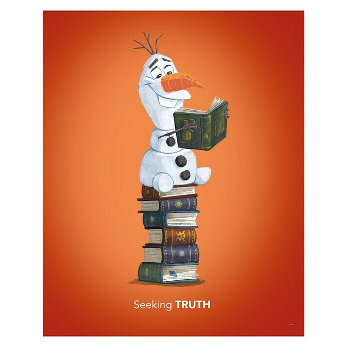 Komar Disney Edition 4 Wandbild Frozen Olaf Reading (50 x 70 cm, Vlies)