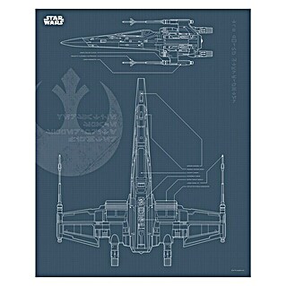 Komar Star Wars Poster Blueprint X-Wing (Star Wars, B x H: 30 x 40 cm)