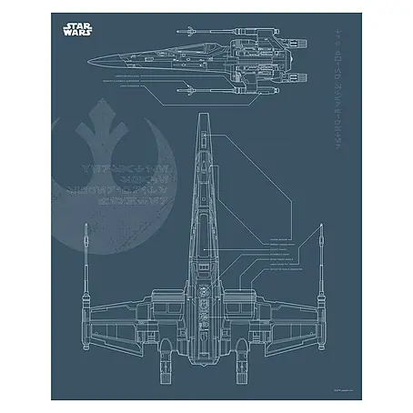 Komar Star Wars Poster Blueprint X-Wing