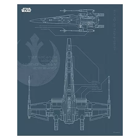 Komar Star Wars Poster Blueprint X-Wing