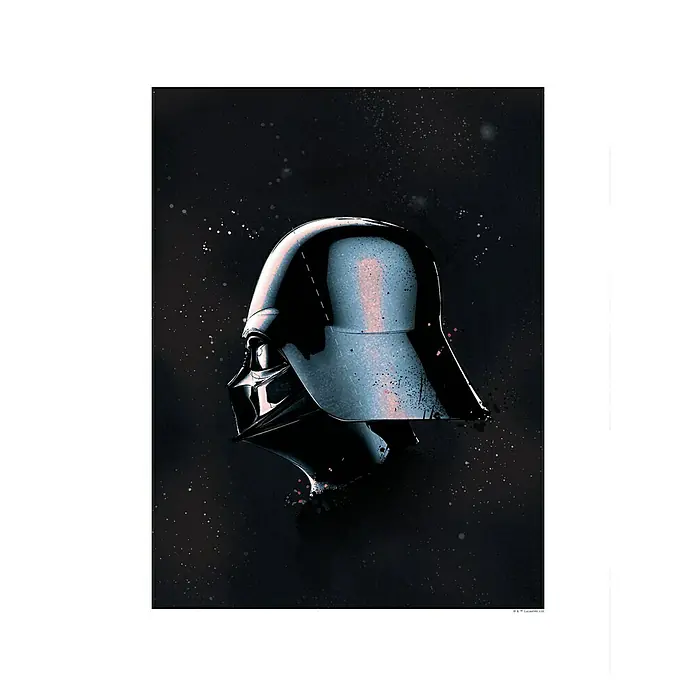 Komar Star Wars Poster Helmets Vader - Star Wars, B x H: 30 x 40 cm - Darth Vader Helm Kunstwerk mit Spritzern. Ein beeindruckendes Kunstwerk, das die ikonische Star Wars Figur in einem einzigartigen Stil präsentiert.