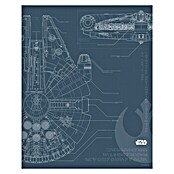 Komar Star Wars Wandbild Blueprint Falcon (50 x 70 cm, Vlies)