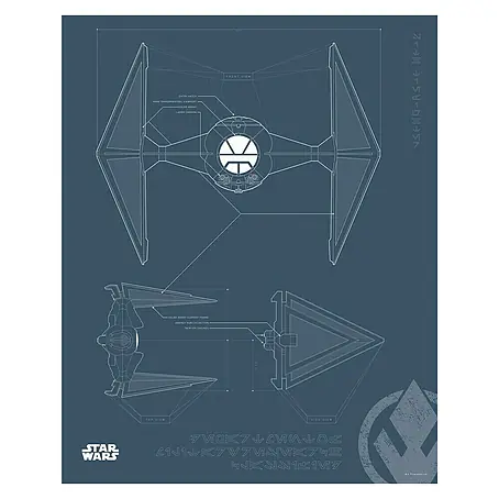Komar Star Wars Poster Blueprint Sith TIE-Fighter