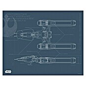 Komar Star Wars Wandbild EP9 Blueprint Y-Wing (50 x 40 cm, Vlies)