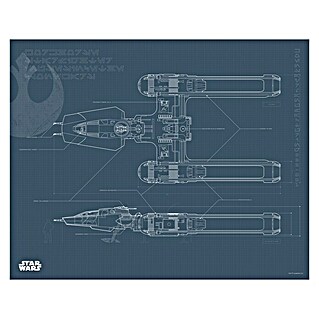 Komar Star Wars Poster EP9 Blueprint Y-Wing (Star Wars, B x H: 70 x 50 cm)