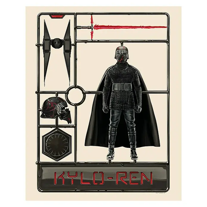 Komar Star Wars Poster Toy Kylo-Ren - Star Wars, B x H: 30 x 40 cm - Kylo Ren Modellbausatz. Star Wars Kylo Ren als Modellbausatz mit abnehmbaren Teilen, perfekt für Star Wars Fans und Modellbau-Enthusiasten.