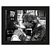 Komar Star Wars Wandbild Leia Han Kiss Quote (70 x 50 cm, Vlies)
