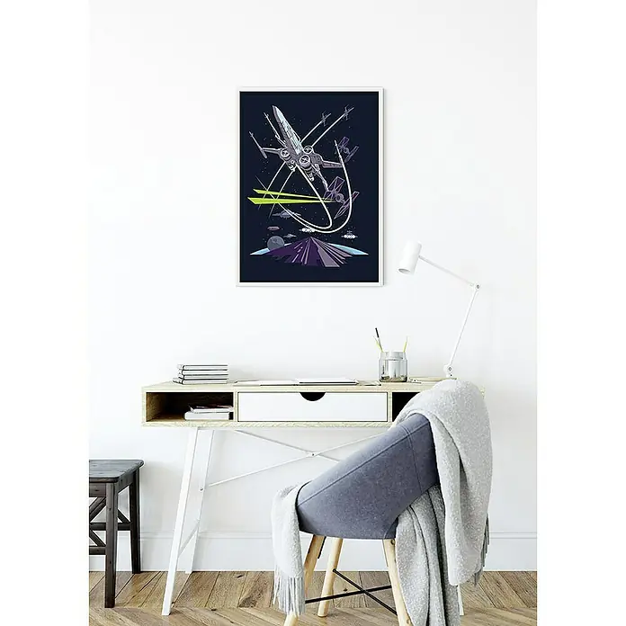 Komar Star Wars Poster Vector X-Wing - Star Wars, B x H: 30 x 40 cm - Das Star Wars-Poster mit den Raumschiffen ist ein echter Hingucker an der Wand und verleiht dem Raum einen coolen Retro-Touch.