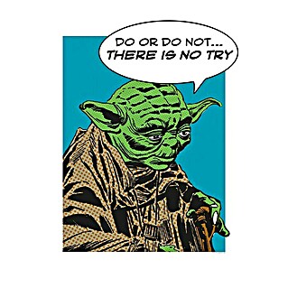 Komar Star Wars Poster Comic Quote Yoda (Star Wars, B x H: 30 x 40 cm)