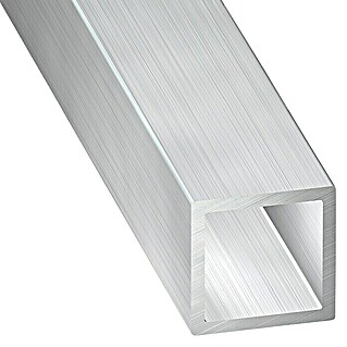 Kantoflex Vierkantrohr (L x B x H: 2 000 x 25 x 25 mm, Aluminium, Silber, Roh)
