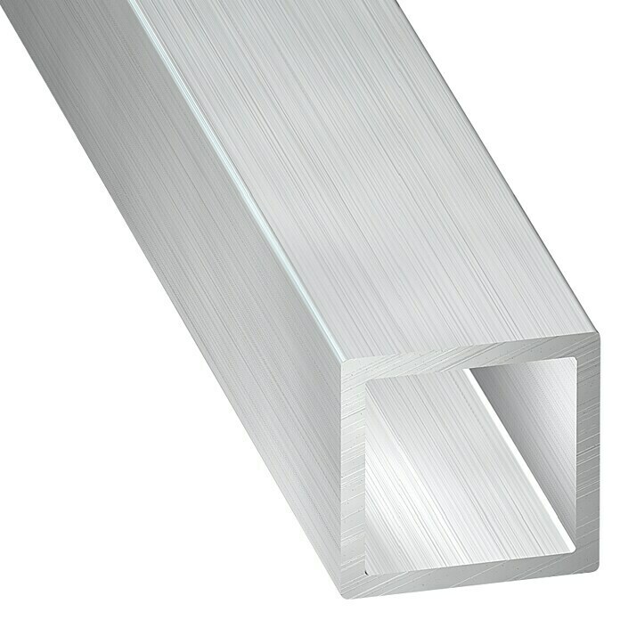 Kantoflex Vierkantrohr (L x B x H: 1.000 x 25 x 25 mm, Aluminium, Silber, Roh)